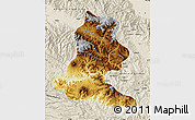 Physical Map of Chimbu, shaded relief outside