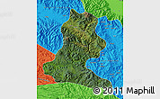 Satellite Map of Chimbu, political outside