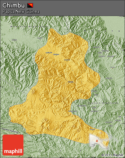 Savanna Style Map of Chimbu