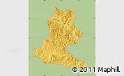 Savanna Style Map of Chimbu, single color outside