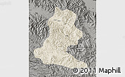 Shaded Relief Map of Chimbu, darken, semi-desaturated