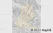 Shaded Relief Map of Chimbu, desaturated