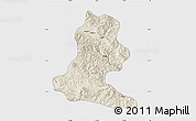 Shaded Relief Map of Chimbu, single color outside