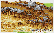 Physical Panoramic Map of Chimbu