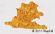 Political Panoramic Map of Chimbu, cropped outside