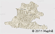 Shaded Relief Panoramic Map of Chimbu, cropped outside