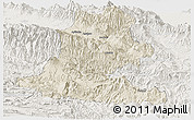 Shaded Relief Panoramic Map of Chimbu, lighten