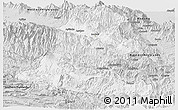 Silver Style Panoramic Map of Chimbu