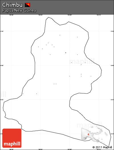 Blank Simple Map of Chimbu, cropped outside, no labels