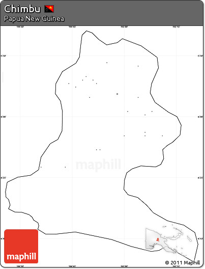 Blank Simple Map of Chimbu, cropped outside, no labels