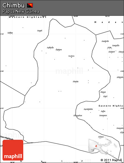 Blank Simple Map of Chimbu