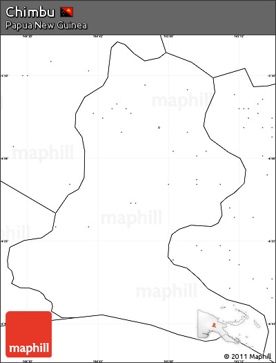 Blank Simple Map of Chimbu, no labels