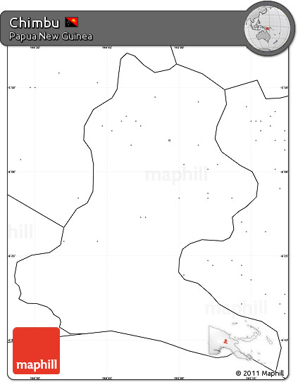 Blank Simple Map of Chimbu, no labels