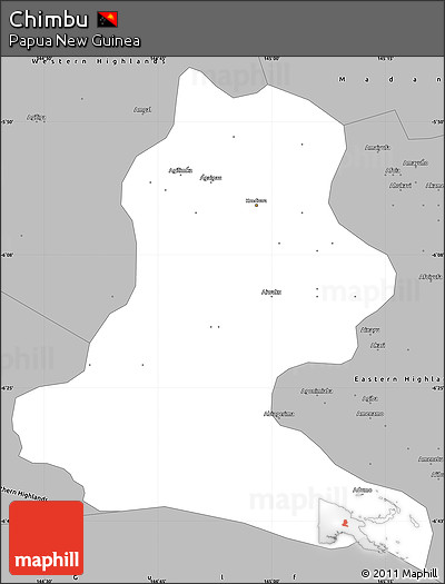 Gray Simple Map of Chimbu