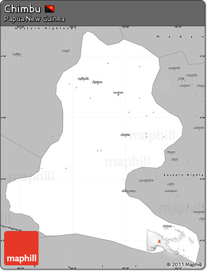 Gray Simple Map of Chimbu