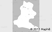 Gray Simple Map of Chimbu, single color outside