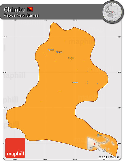 Political Simple Map of Chimbu, cropped outside