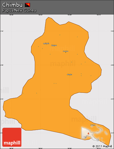 Political Simple Map of Chimbu, cropped outside