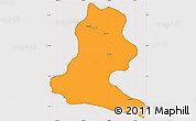 Political Simple Map of Chimbu, cropped outside