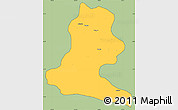 Savanna Style Simple Map of Chimbu, cropped outside