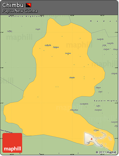 Savanna Style Simple Map of Chimbu