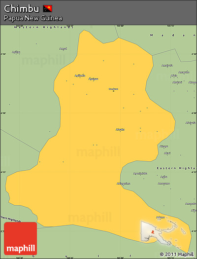 Savanna Style Simple Map of Chimbu