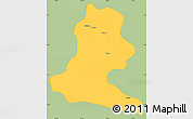 Savanna Style Simple Map of Chimbu, single color outside