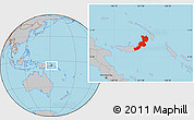 Gray Location Map of East New Britain