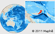 Shaded Relief Location Map of East New Britain