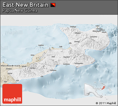Classic Style Panoramic Map of East New Britain