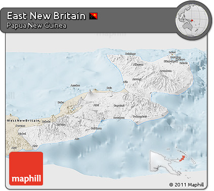 Classic Style Panoramic Map of East New Britain