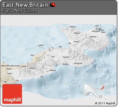 Classic Style Panoramic Map of East New Britain