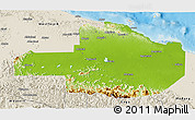Physical 3D Map of East Sepik, shaded relief outside