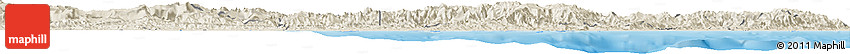 Shaded Relief Horizon Map of East Sepik Shaded Relief Horizon Map of East Sepik