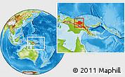 Physical Location Map of East Sepik, within the entire country