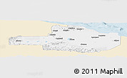 Classic Style Panoramic Map of East Sepik, single color outside