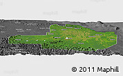 Satellite Panoramic Map of East Sepik, desaturated