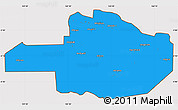 Political Simple Map of East Sepik, cropped outside