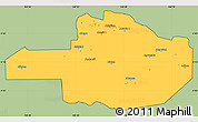 Savanna Style Simple Map of East Sepik, cropped outside