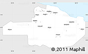 Silver Style Simple Map of East Sepik, single color outside