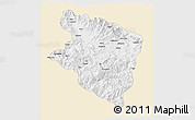 Classic Style 3D Map of Eastern Highlands, single color outside