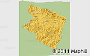 Savanna Style 3D Map of Eastern Highlands, single color outside