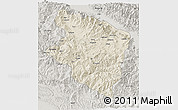 Shaded Relief 3D Map of Eastern Highlands, semi-desaturated
