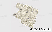 Shaded Relief 3D Map of Eastern Highlands, single color outside