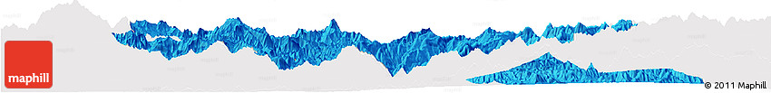 Political Horizon Map of Eastern Highlands, single color outside