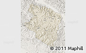Shaded Relief Map of Eastern Highlands, lighten