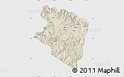 Shaded Relief Map of Eastern Highlands, single color outside