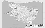 Gray Panoramic Map of Eastern Highlands, single color outside