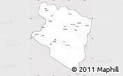 Silver Style Simple Map of Eastern Highlands, cropped outside
