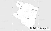 Silver Style Simple Map of Eastern Highlands, single color outside